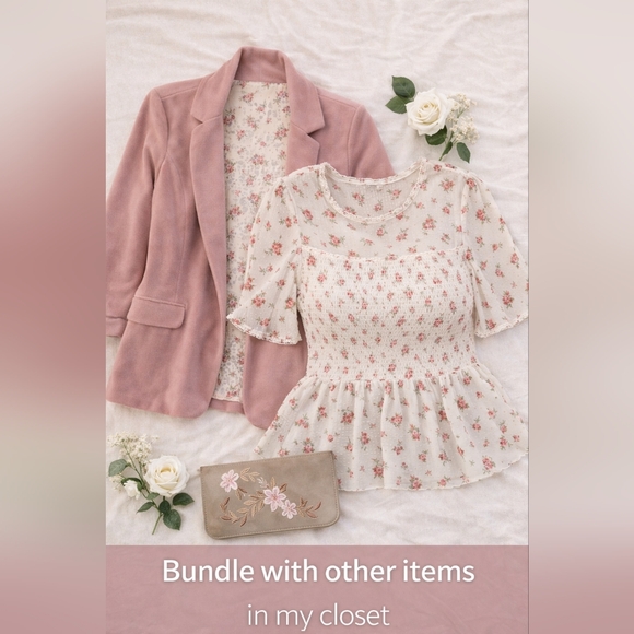 Torrid Smocked Floral Blouse | Cottagecore Romantic Top 2X - Picture 8 of 8